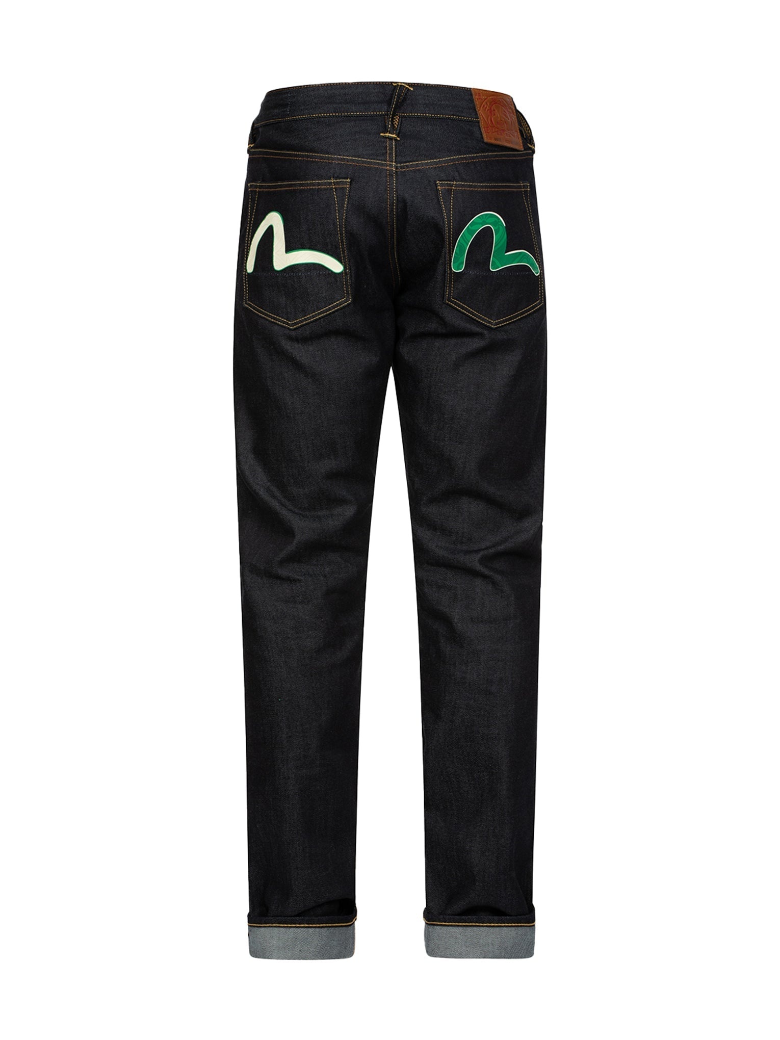 Seagull Embossed Printed Carrot Fit Denim Jeans #2017 - 13