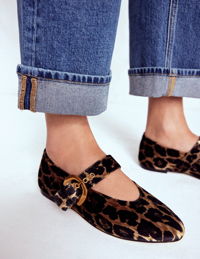 Kylie Flat Buckle Mary Janes-Leopard 3