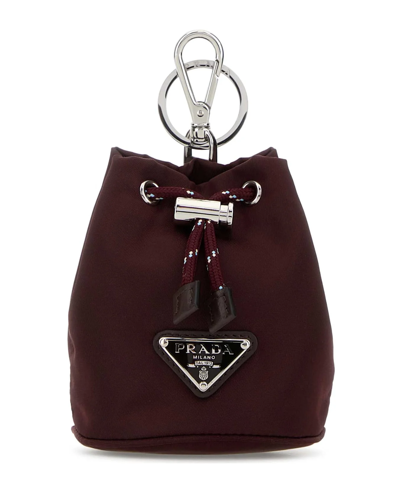 Burgundy Fabric Key Ring - 1