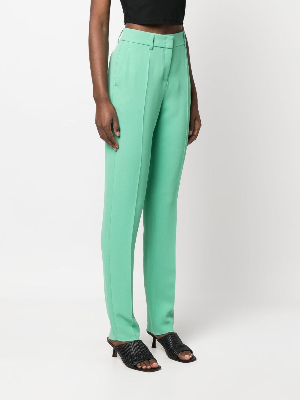 pressed-crease high-waisted trousers - 3