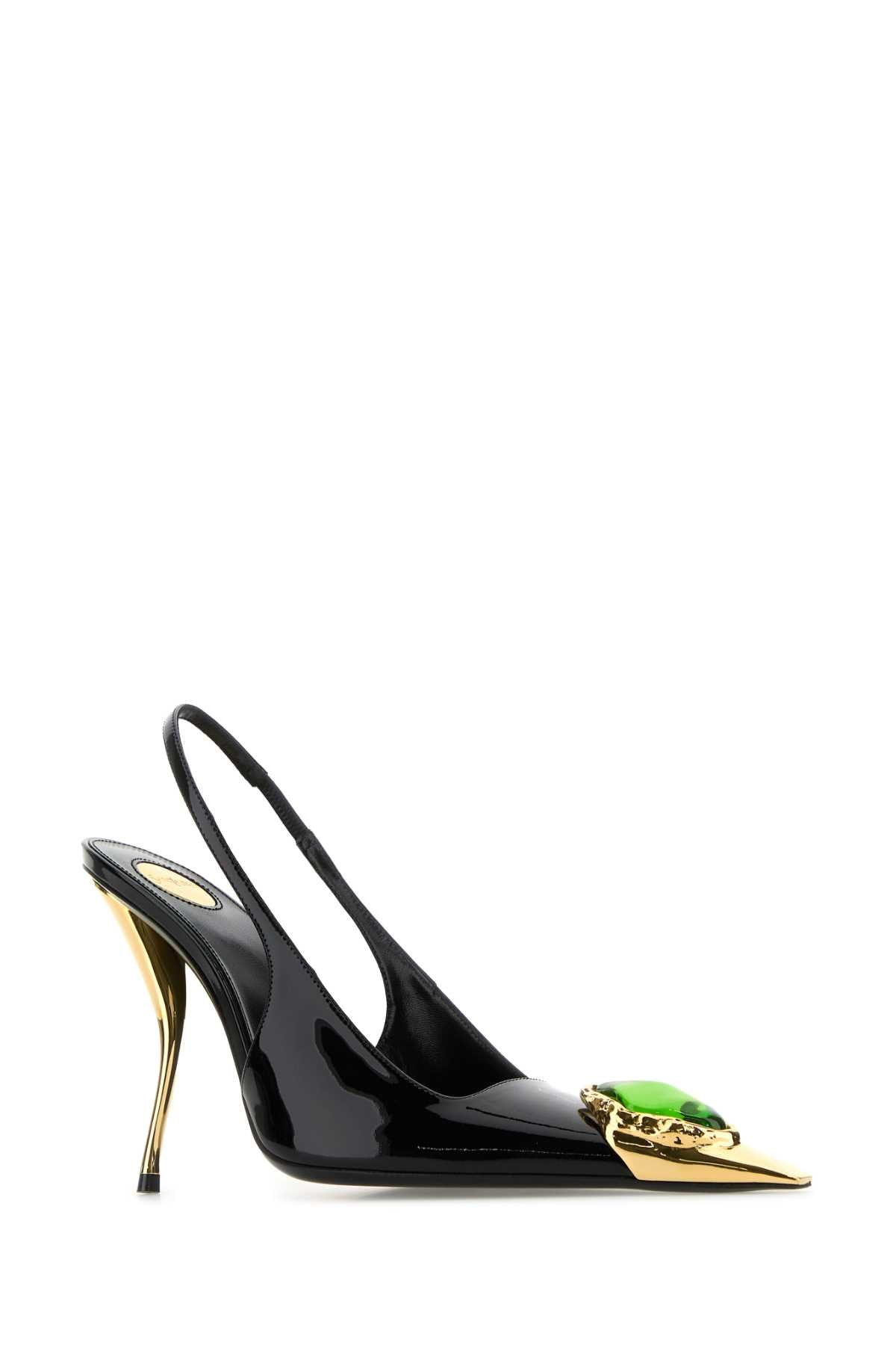 Saint Laurent Women Black Leather Loulou Pumps - 2