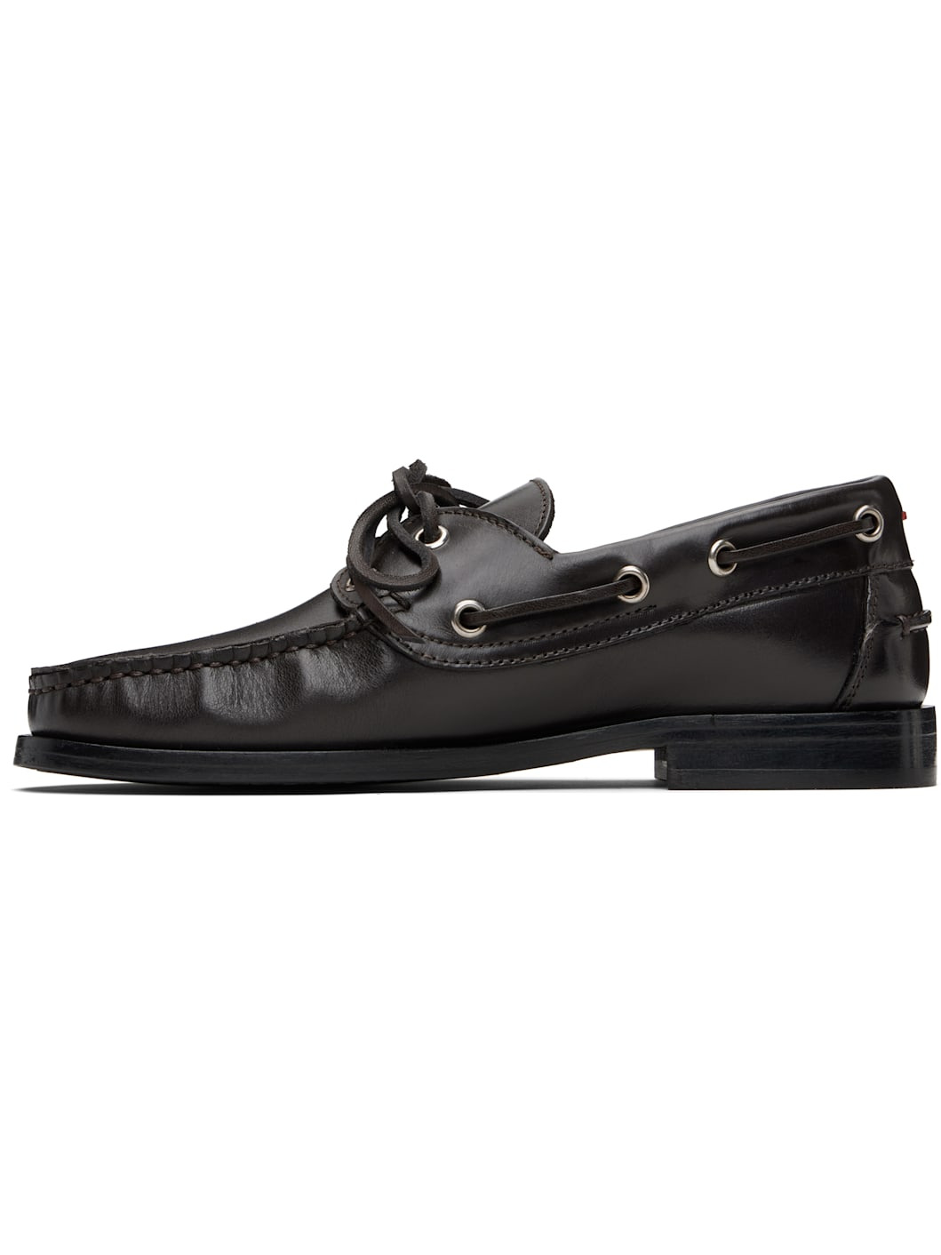 Brown Harris Leather Boat Shoes - 3