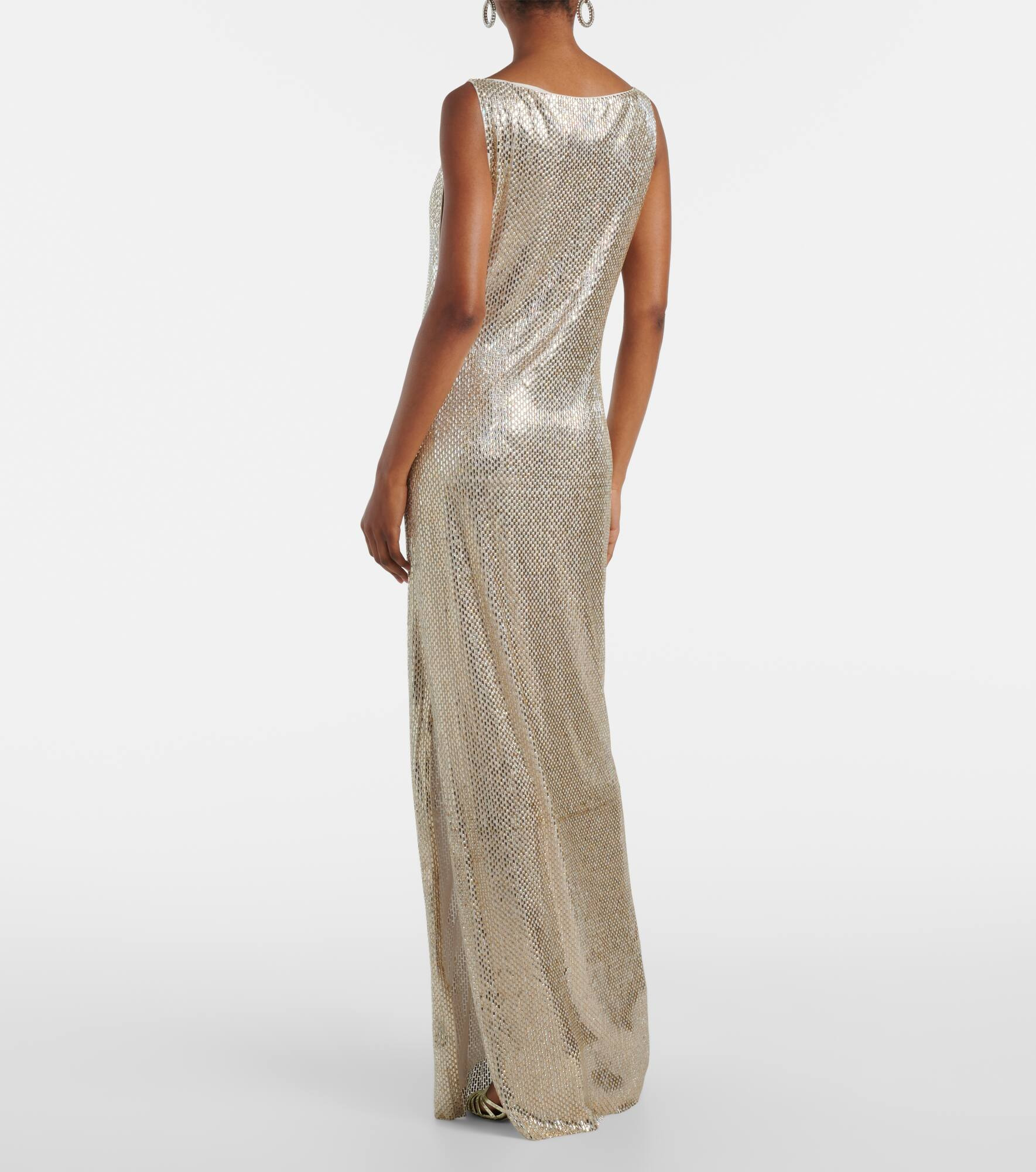 Crystal-embellished mesh gown - 3