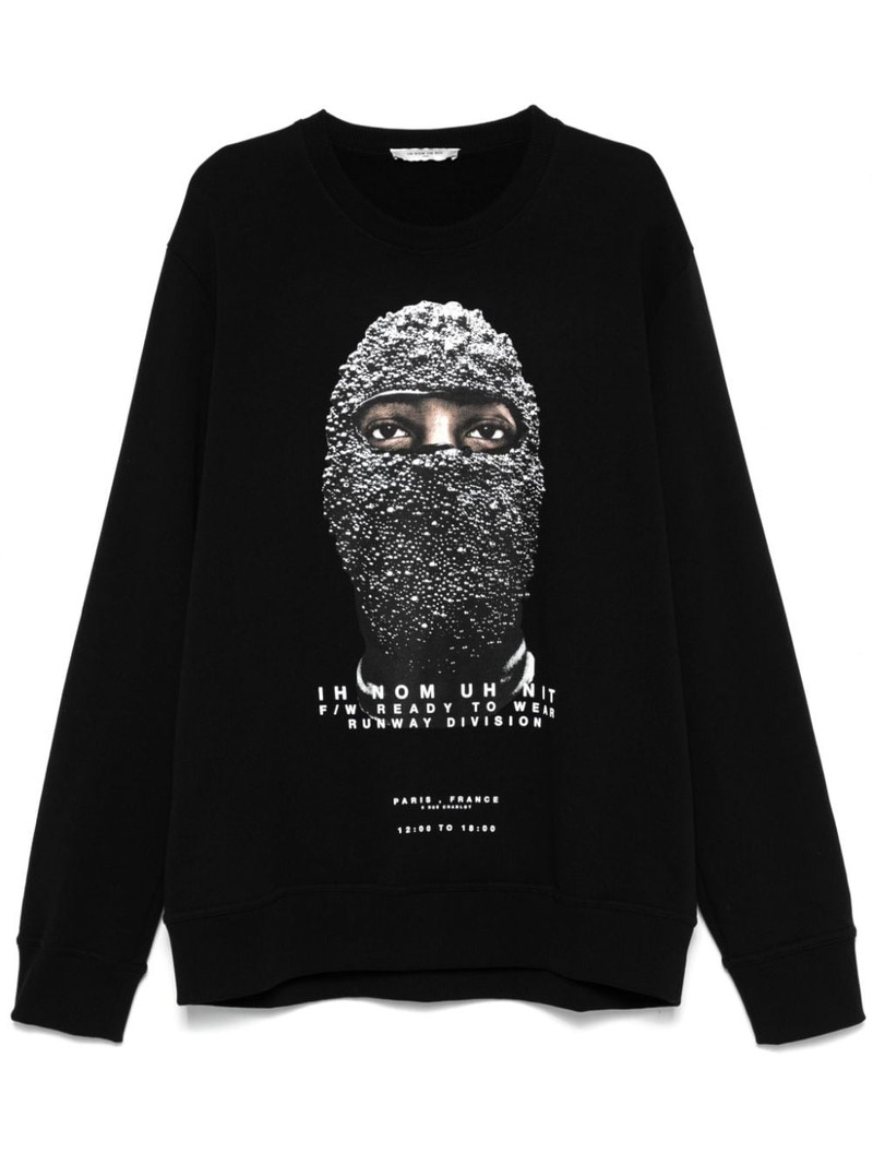 Black Mask-print sweater 1