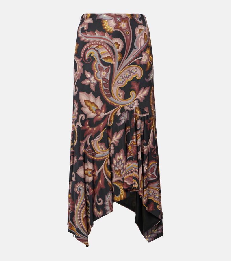 Paisley jersey maxi skirt - 1