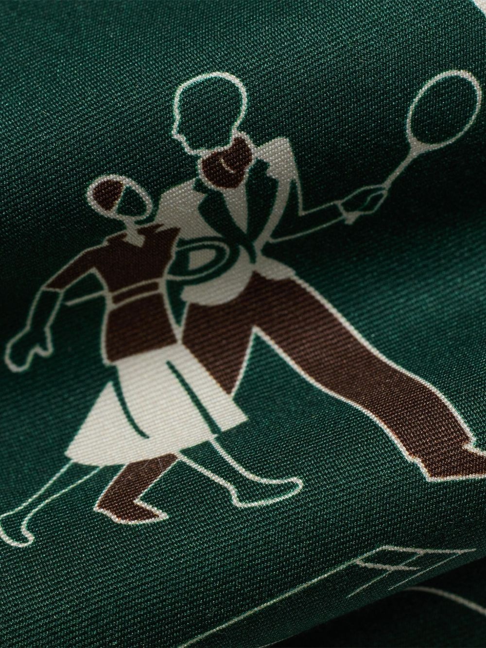 Deco Tennis Scenic-print tie - 3