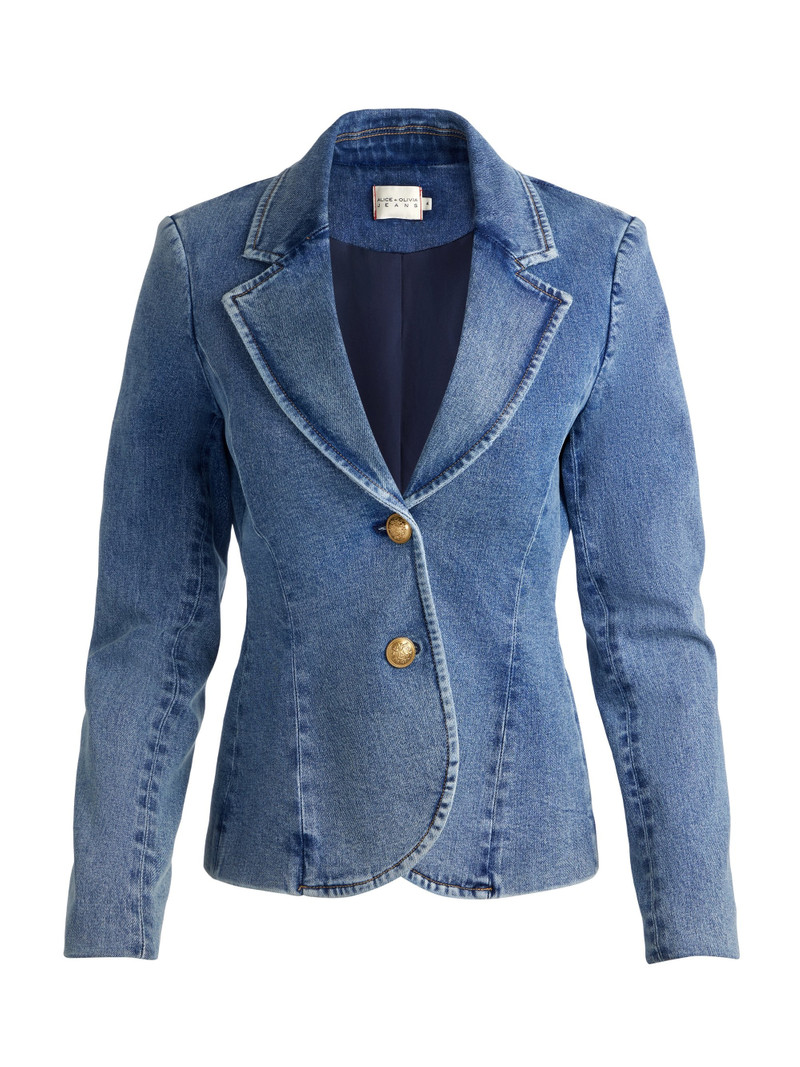 IANA DENIM SCULPTED BLAZER 1