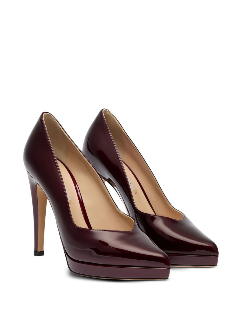 CASADEI 100mm Samurai Michelle platform pointed-toe pumps outlook
