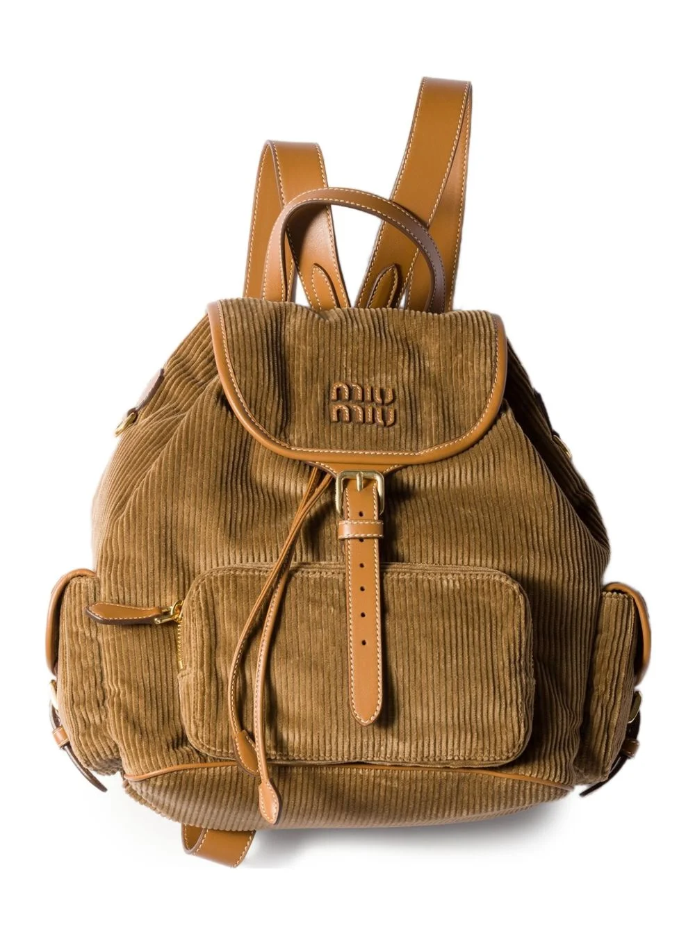 large corduroy cotton backpack - 1