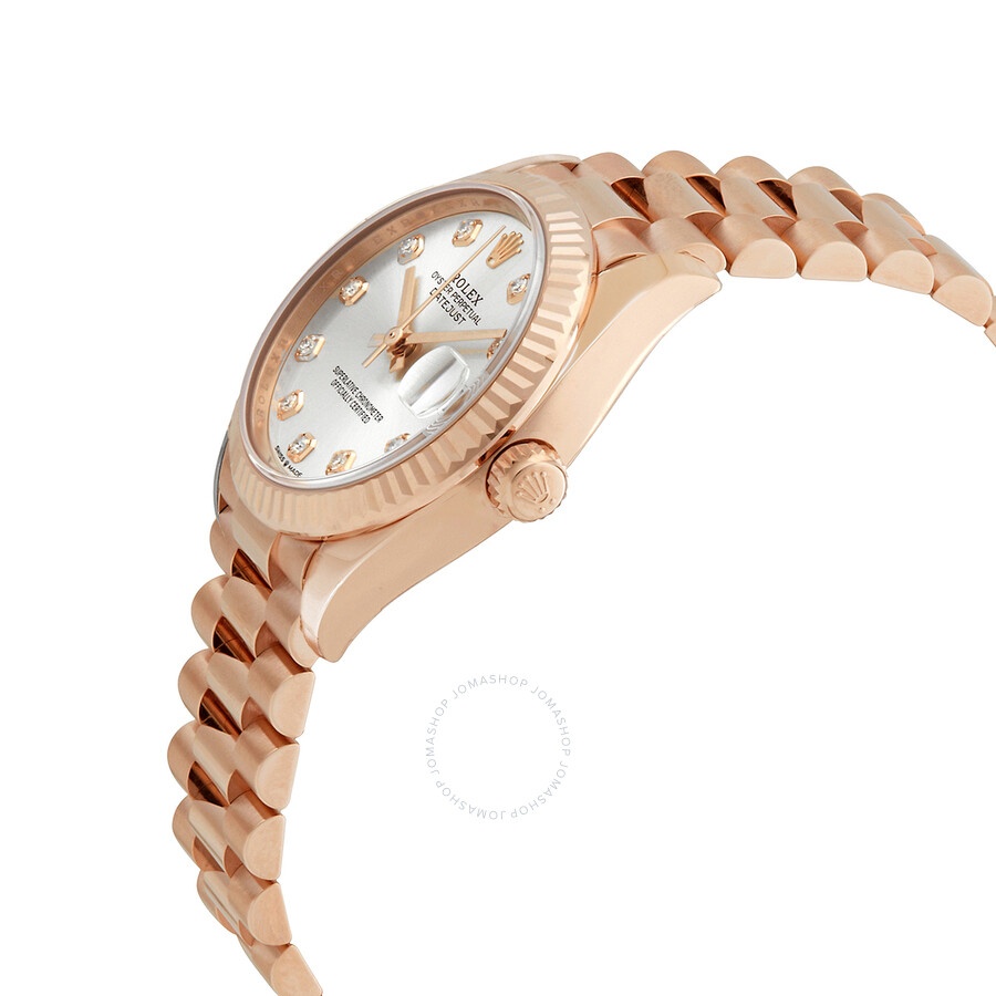 Rolex Datejust 31 Automatic 18kt Everose Gold Diamond Silver Dial Ladies Watch 278275-0039 - 2