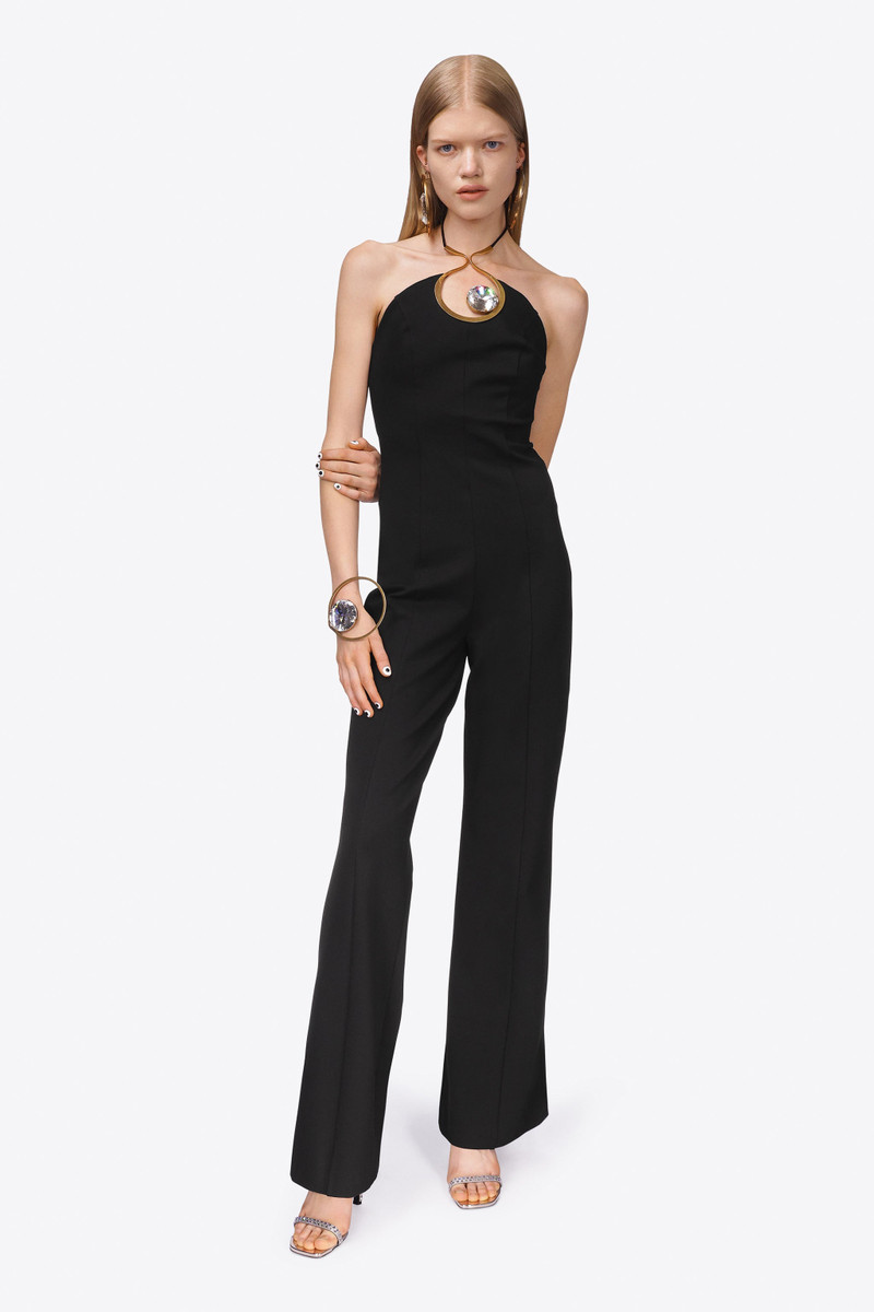 CRYSTAL EYELET HALTER JUMPSUIT 4