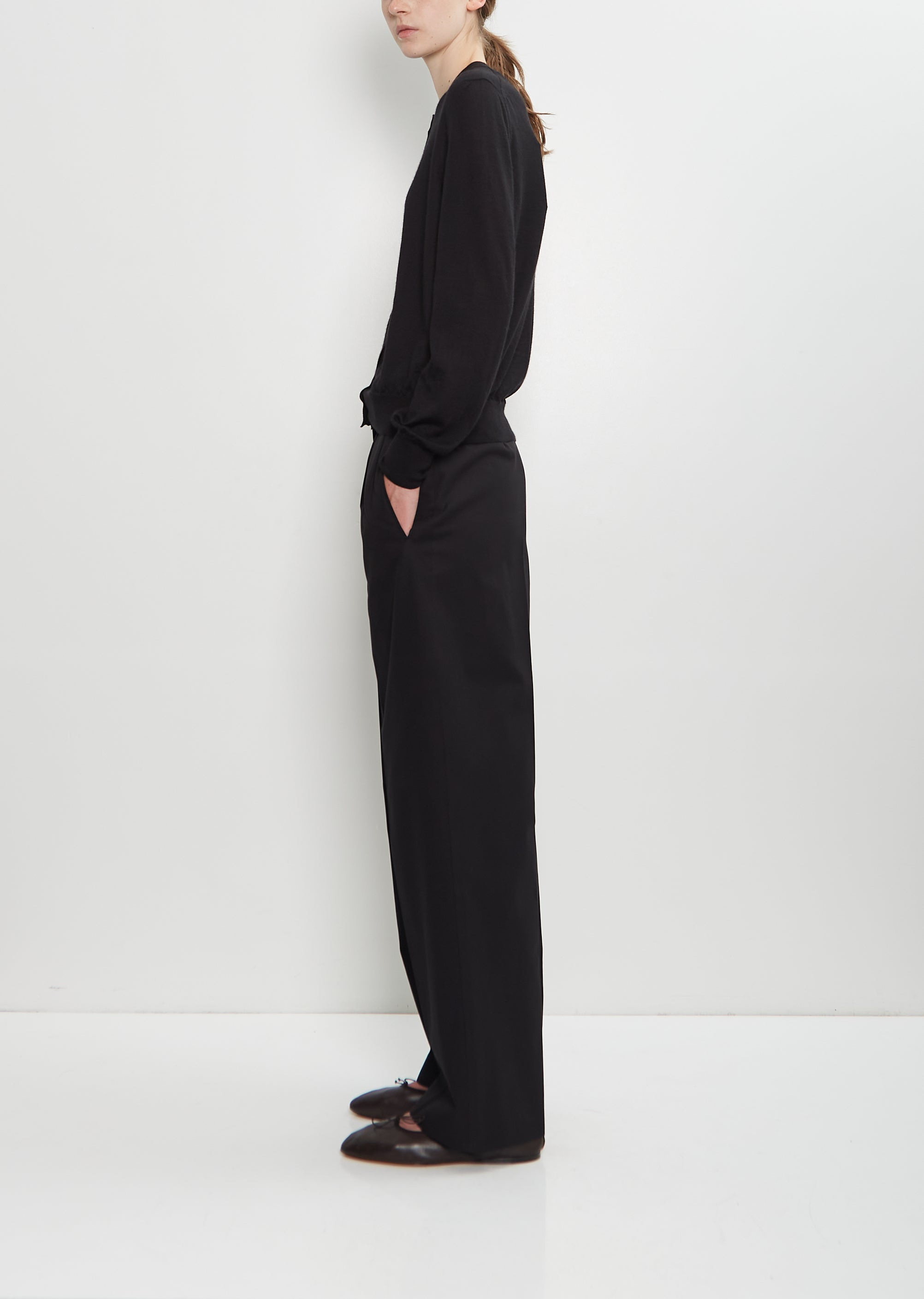 Battersea Cashmere Cardigan — Black - 2