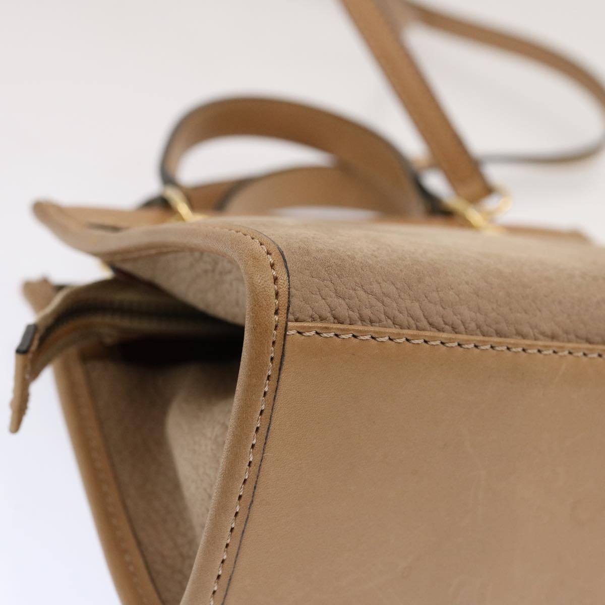 CELINE Hand Bag Leather Beige - 16