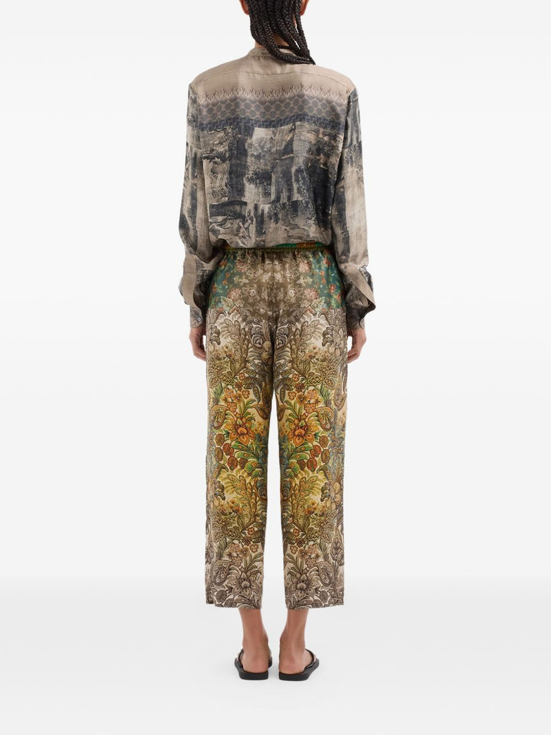 Aloe botanical-print straight trousers 4