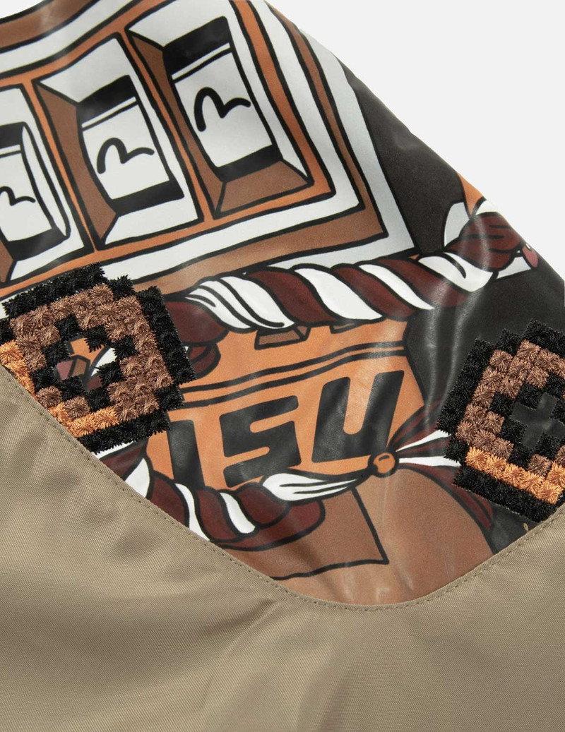 "VIRTUAL VACATION" DAICOCK PRINT LOOSE FIT BOMBER JACKET 11