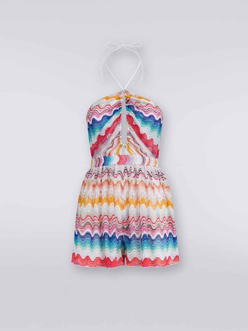Wave motif romper with lurex 1