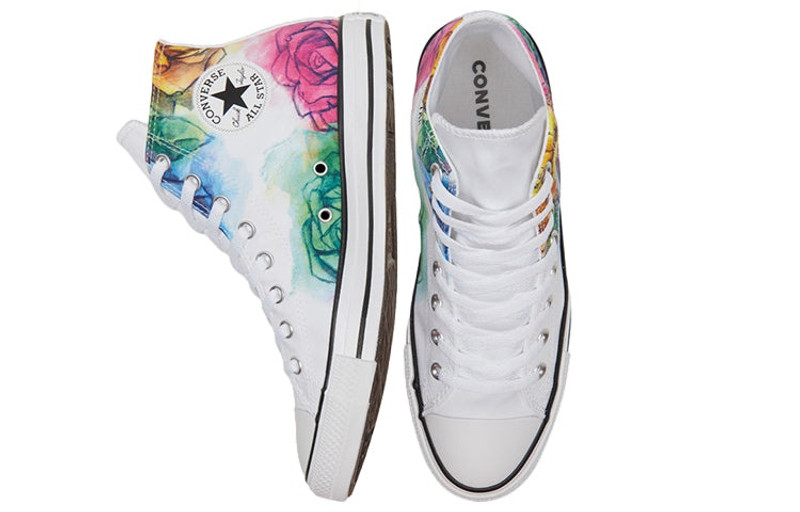 Converse Chuck Taylor All Star High Top Skull and Roses 'White' 169106F 6