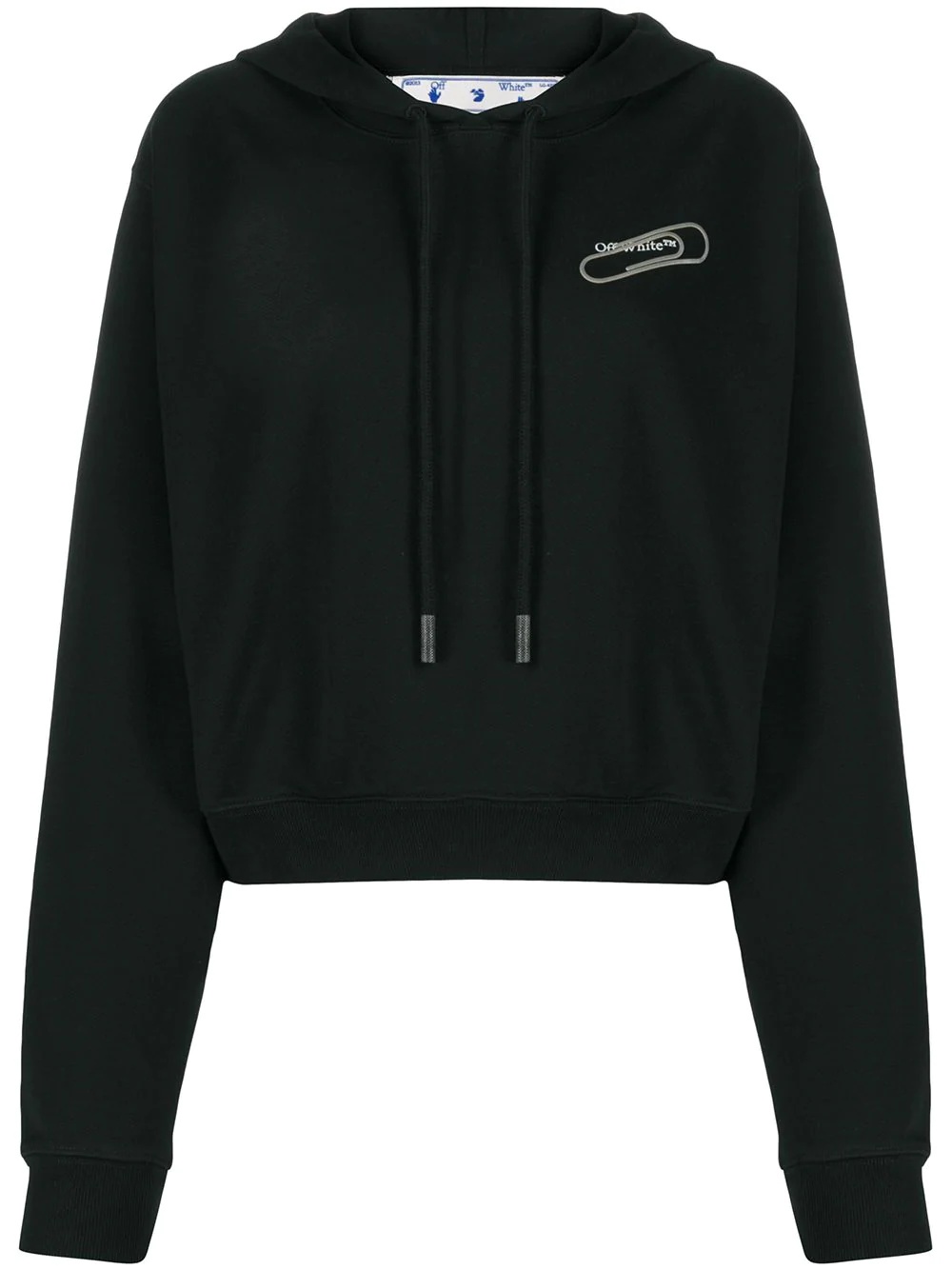 Paper Clip cropped hoodie - 1