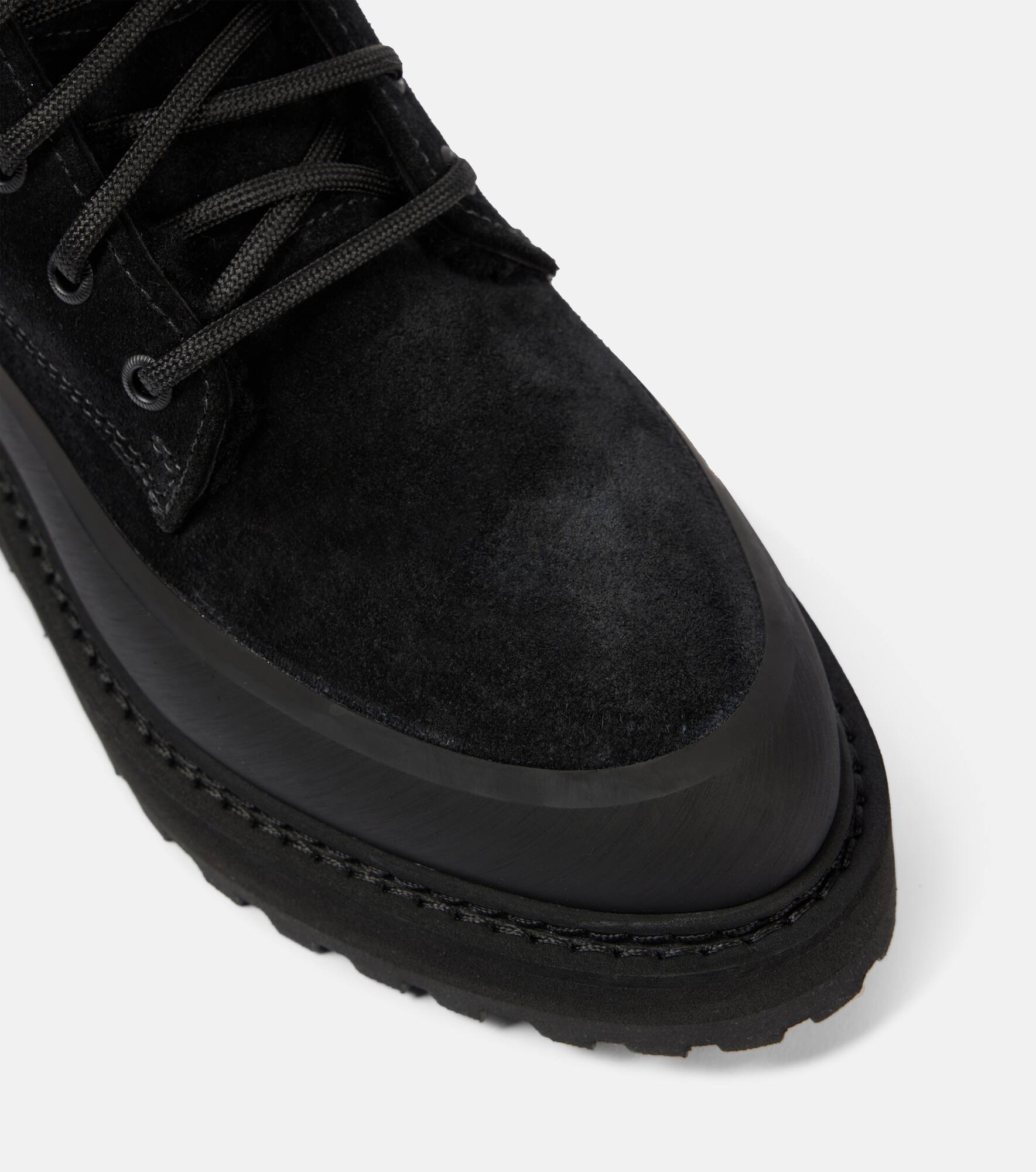 Dolomite shearling-trimmed suede ankle boots - 5
