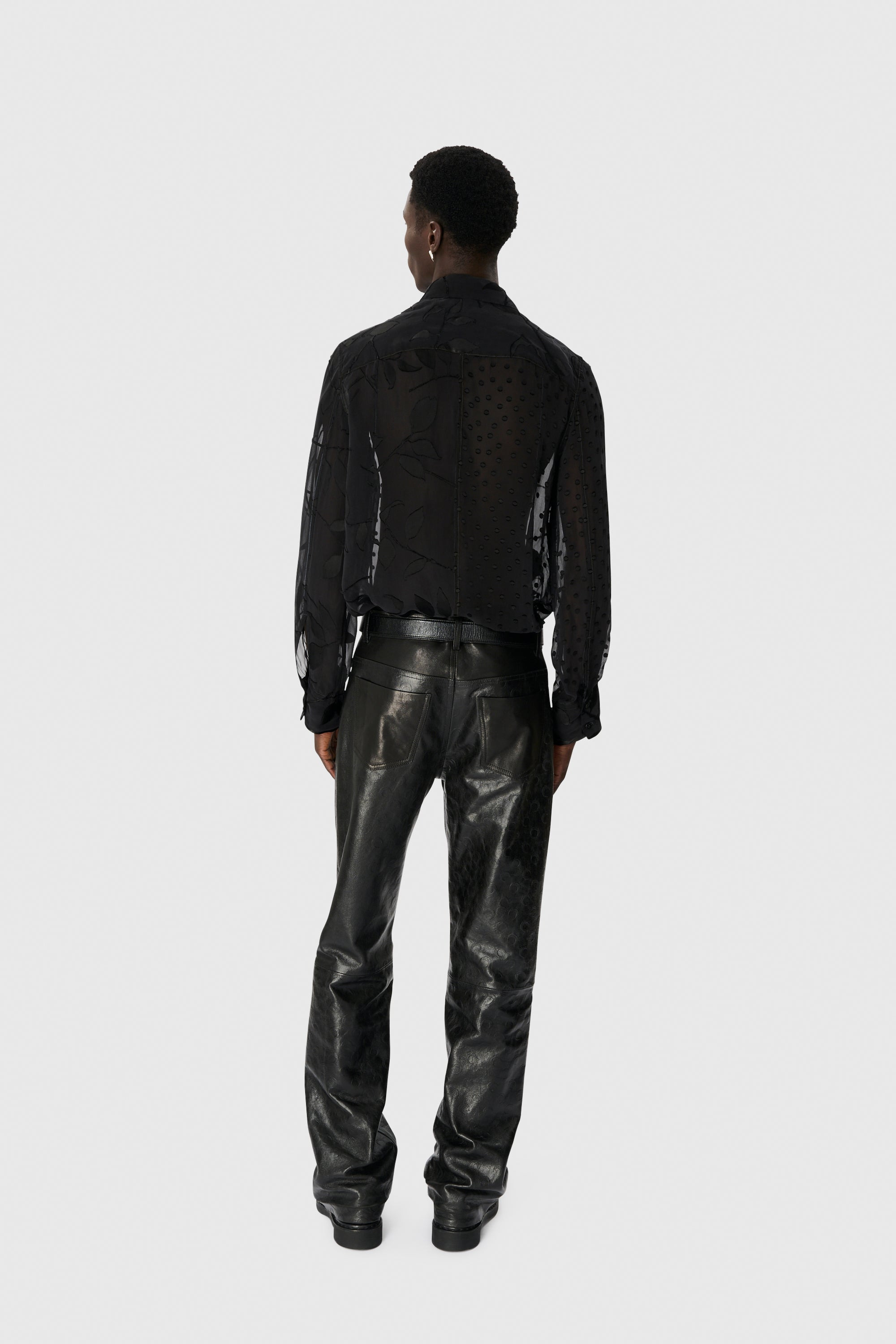 REGENERATED RASO SILK SCARVES LS SHIRT - 3