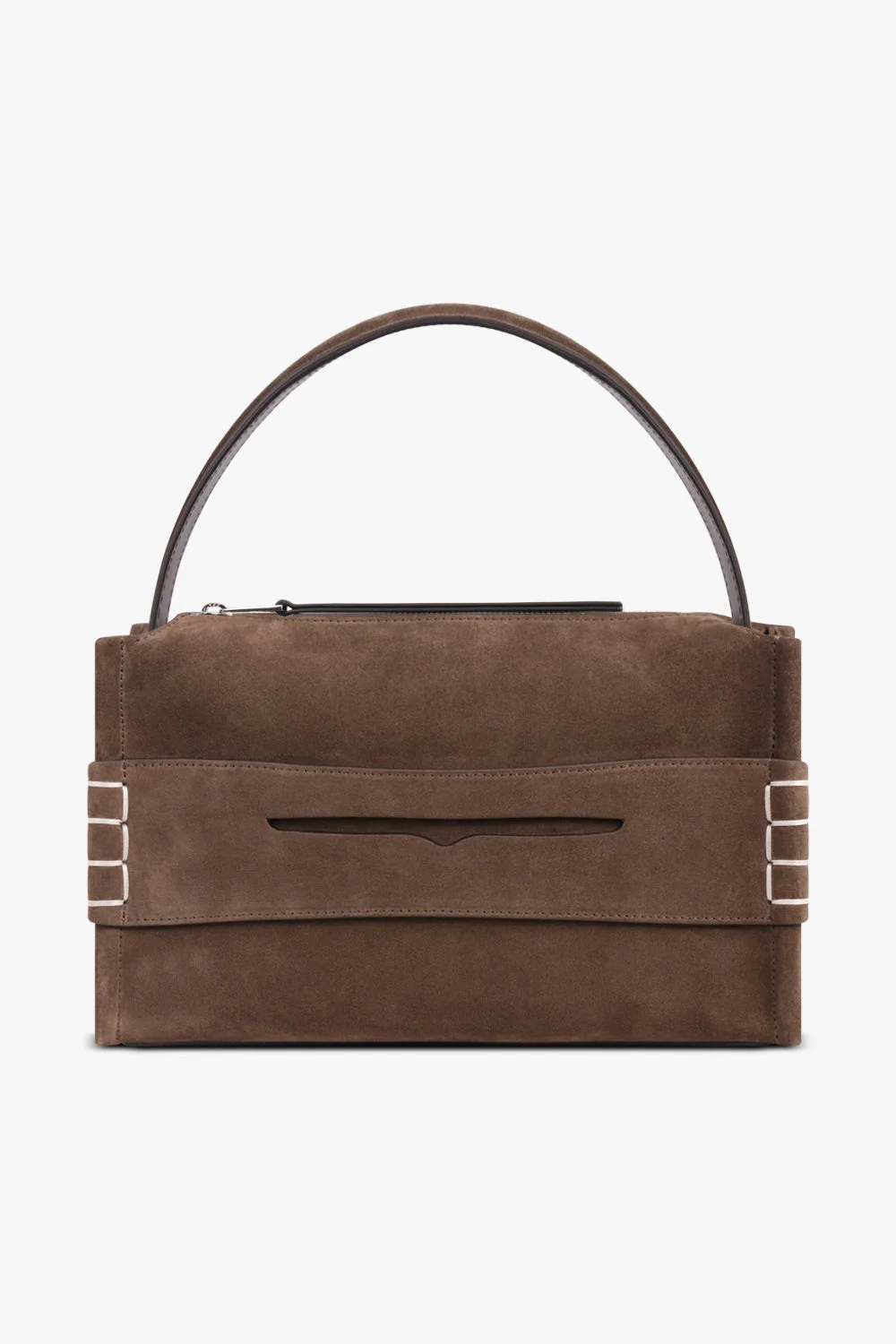 SMALL SUEDE LOAFER BAG | BROWN - 1