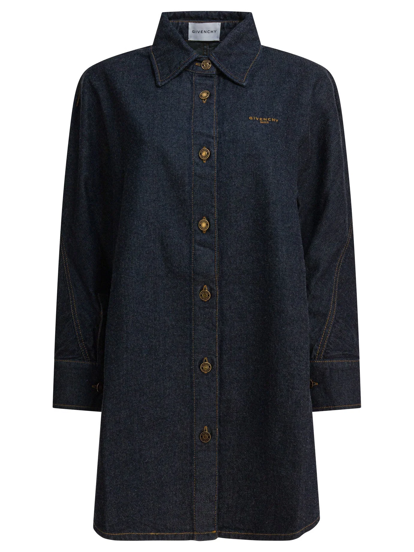 Givenchy Women Denim Shirt With Embroidery Givenchy - 1