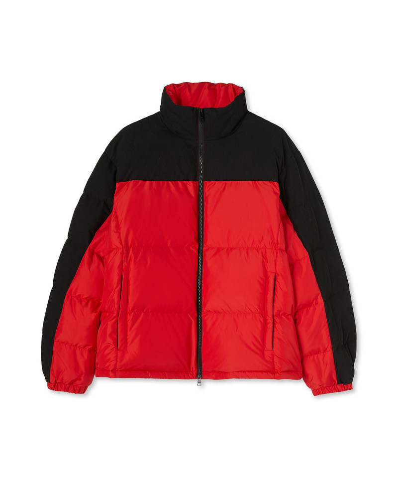 "Micro ripstop" color block down jacket 1