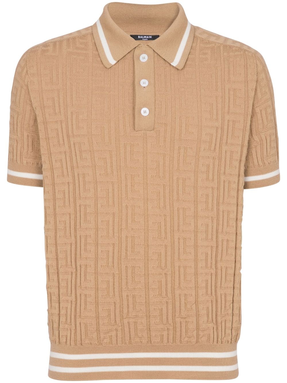 monogram-jacquard polo shirt - 1