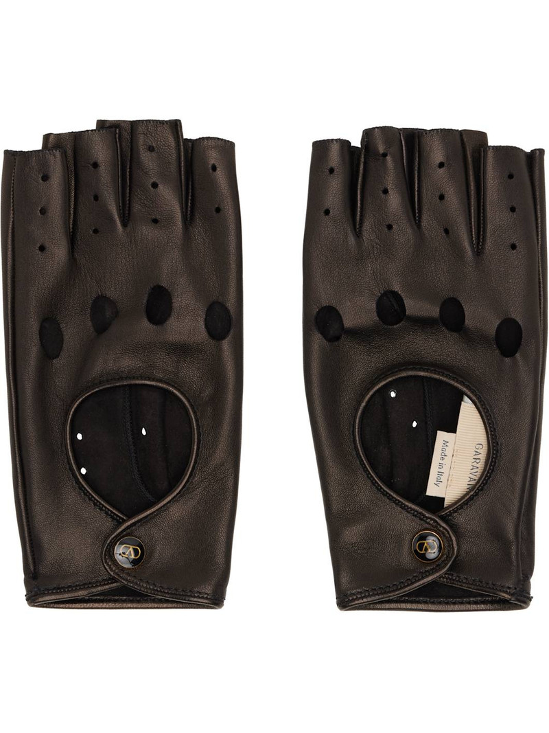 Black Biker Gloves 1