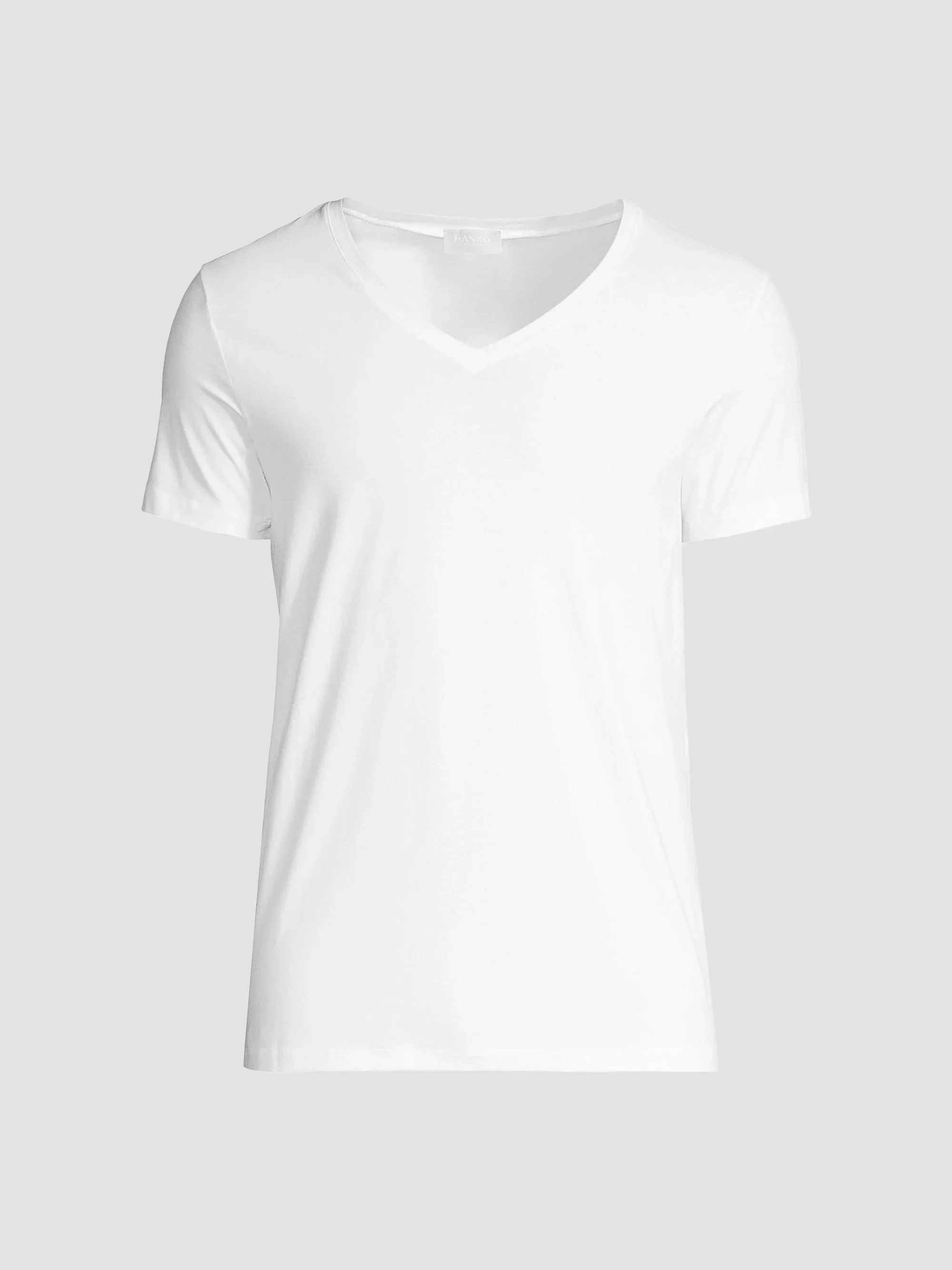 Men's Cotton Superior Short Sleeve V-Neck Tee - White - 1