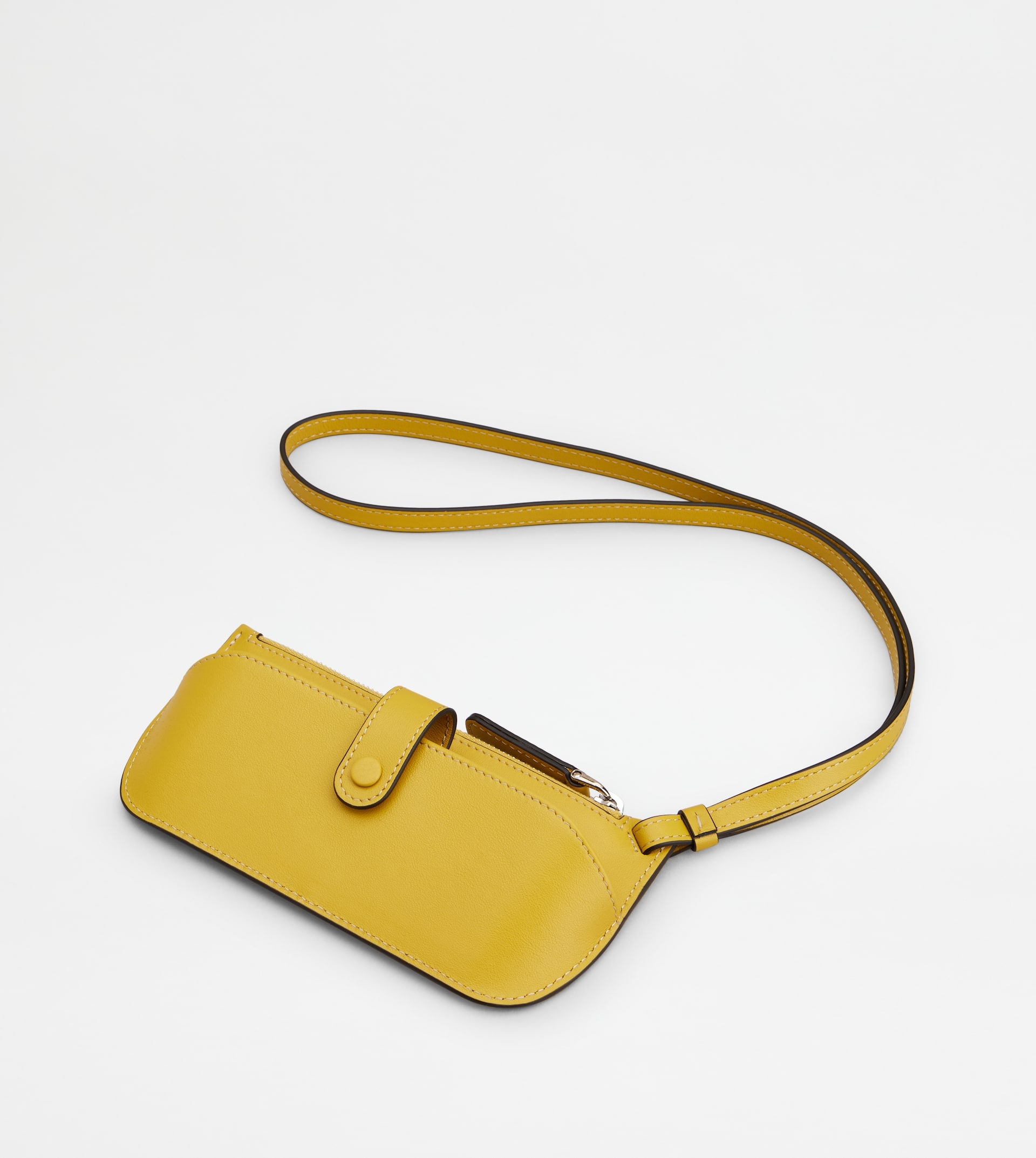 SUNGLASSES CASE IN LEATHER - YELLOW - 3