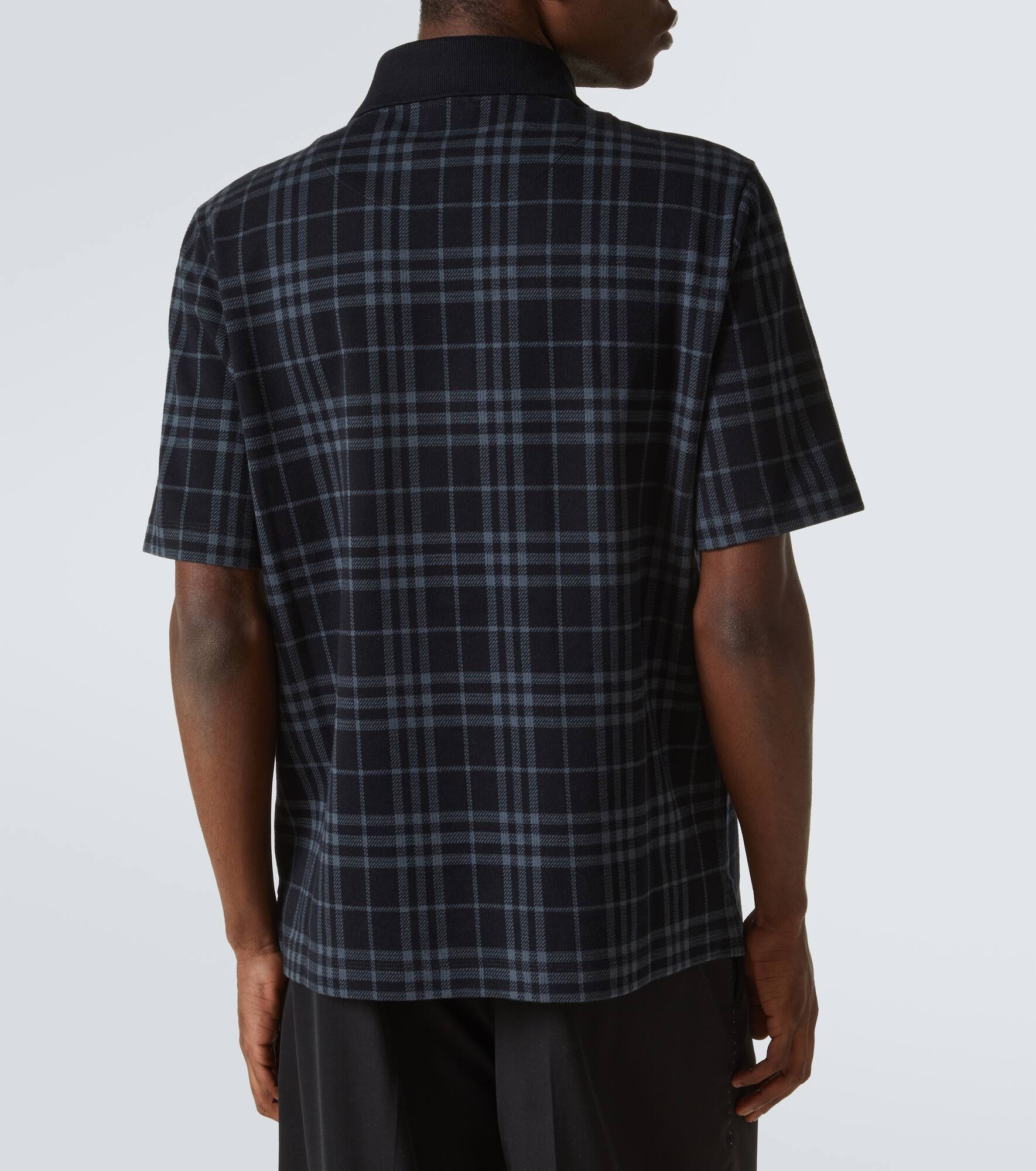 Burberry Check cotton-blend polo shirt - 4