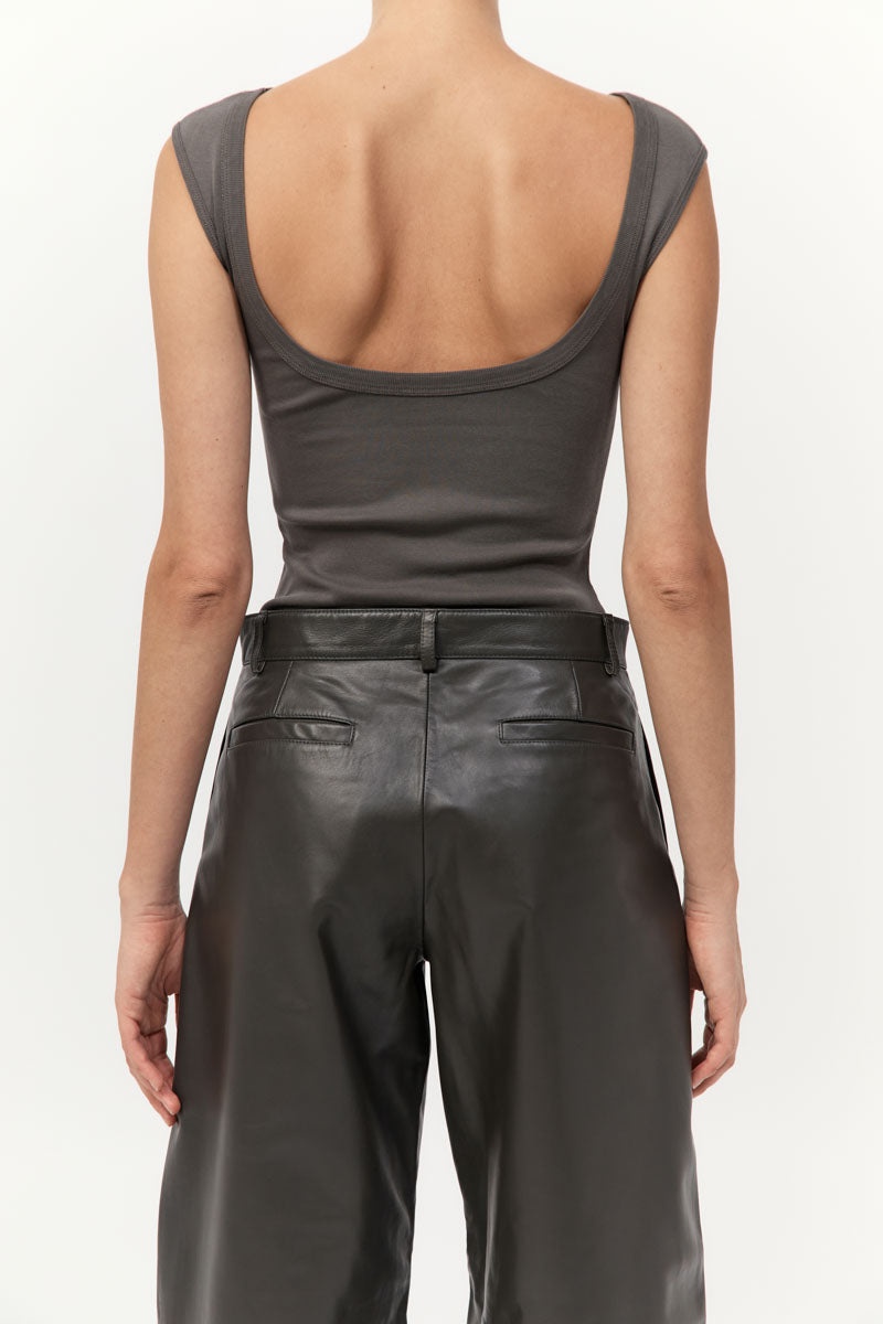 Leather Balloon Pants - Khaki - 7