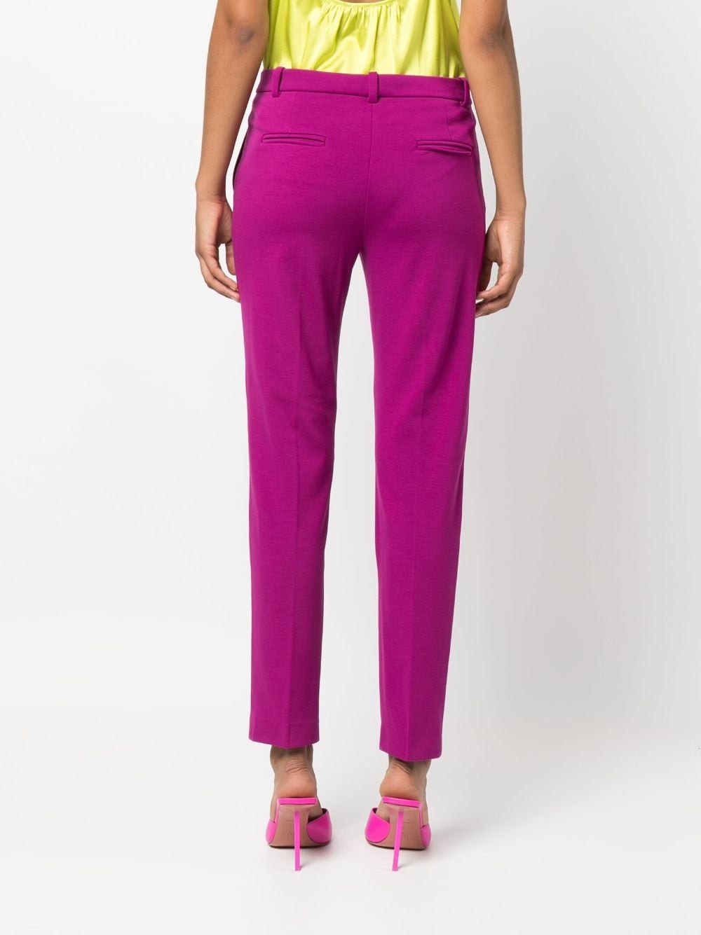 high-waisted cropped trousers - 7