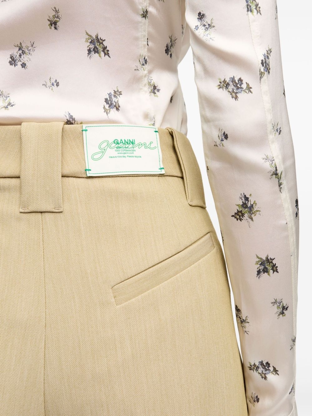 appliqué palazzo pants - 5