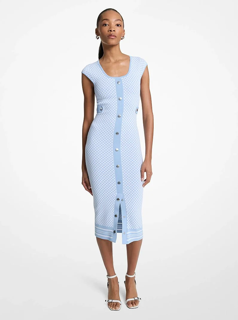 Tile Jacquard Midi Dress - 1