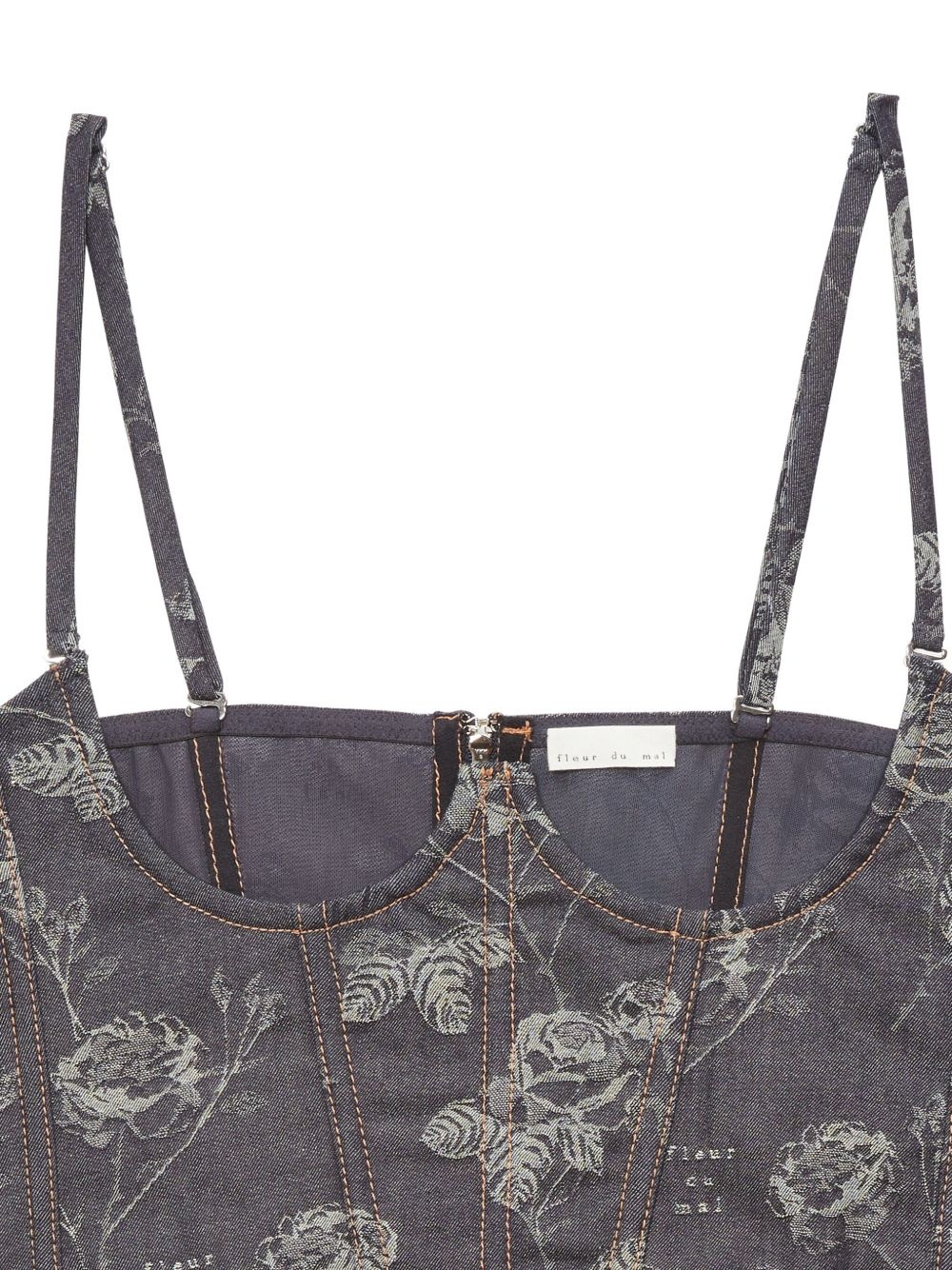 no cup jacquard bustier - 2