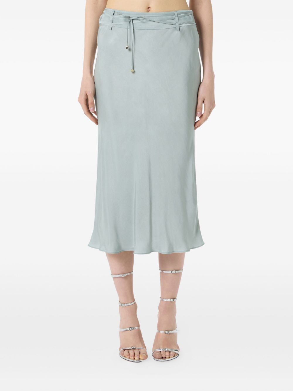 satin midi skirt - 3
