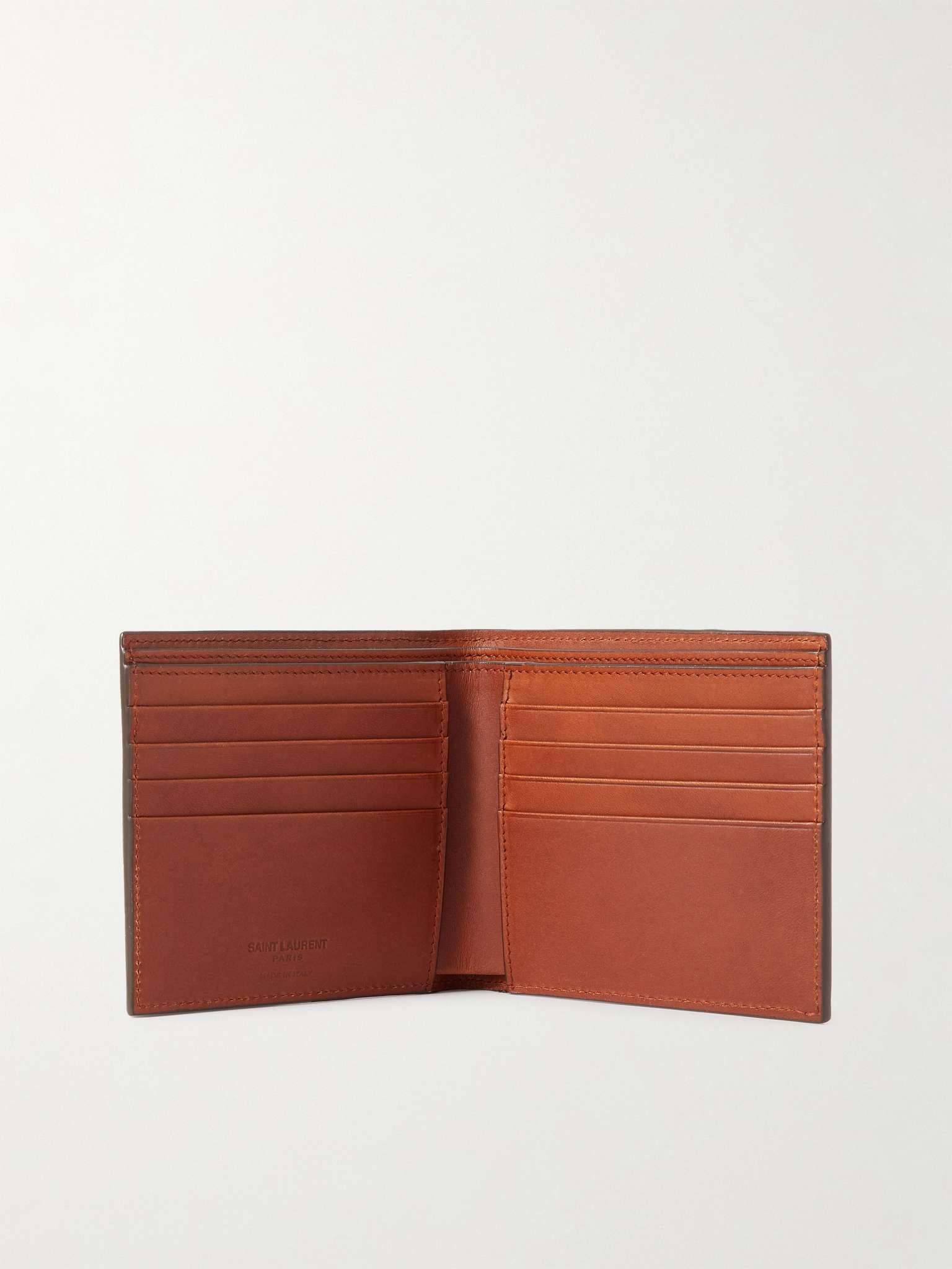 Leather-Trimmed Monogrammed Coated-Canvas Billfold Wallet - 2