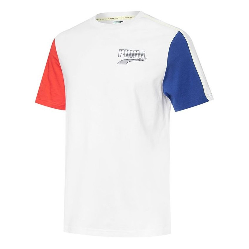 PUMA Decor8 Colour Block T-Shirt 'White' 532705-02 - 1