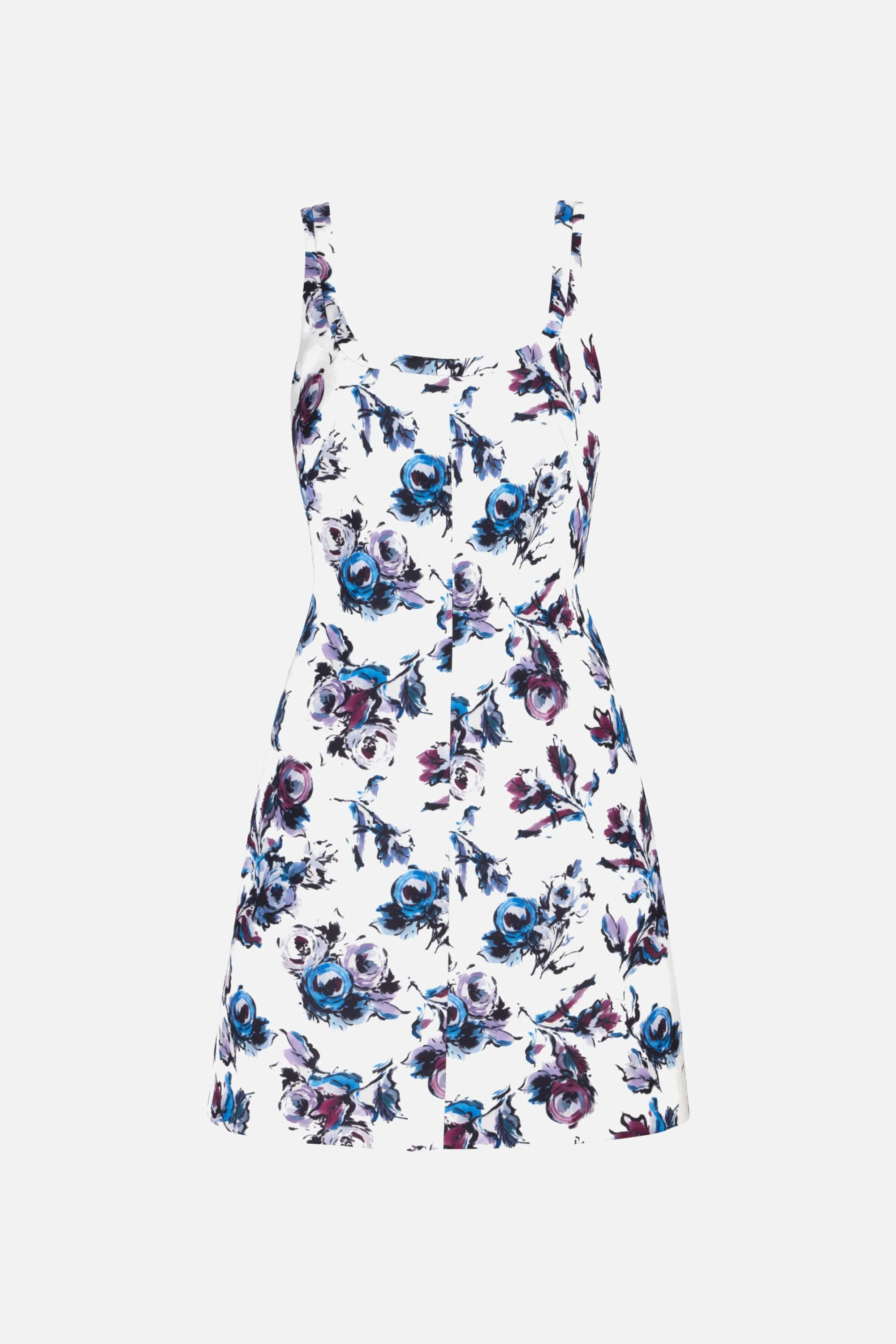 Tillie Dress In Purple & Blue Floral Print Genzianella - 1