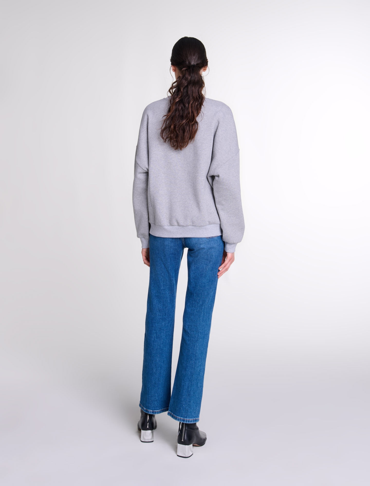 Paris heart patch sweatshirt - 4