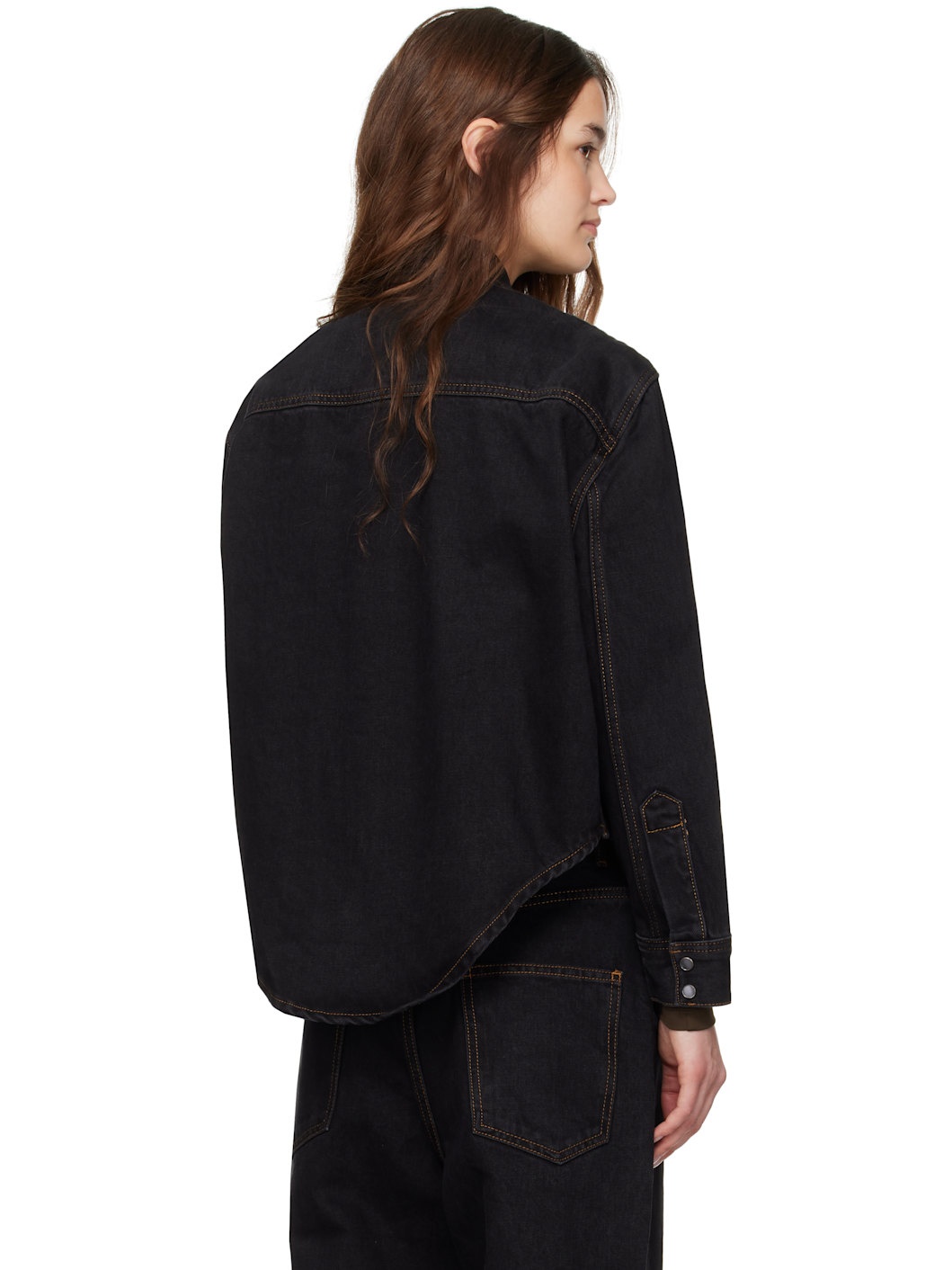 Black Denim Shirt Jacket - 3