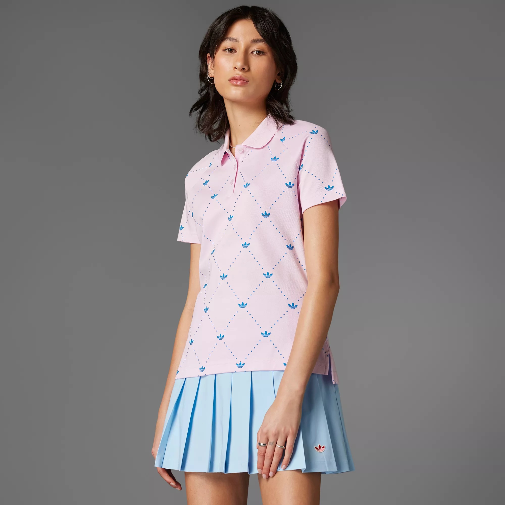 adidas Originals Women's Printed Trefoil Golf Polo - 1