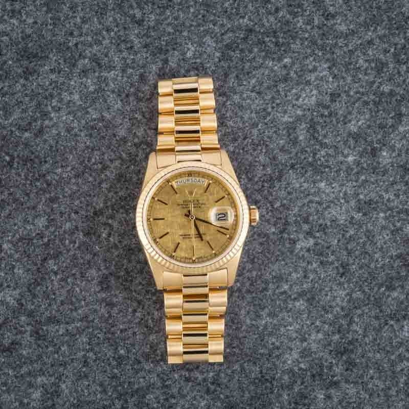 Rolex Day-Date 18038 Champagne Linen Dial - 5