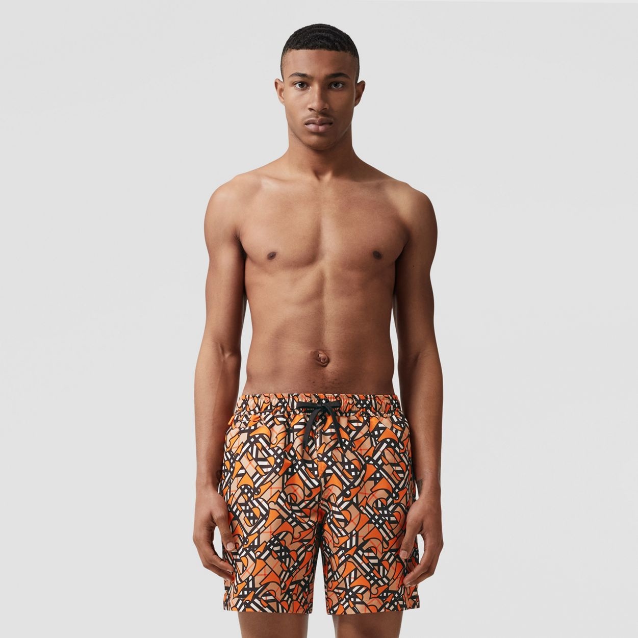 Monogram Print Drawcord Swim Shorts - 2