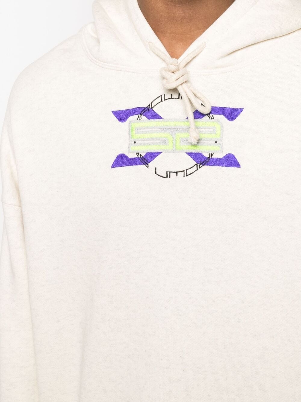 logo-print cotton hoodie - 5