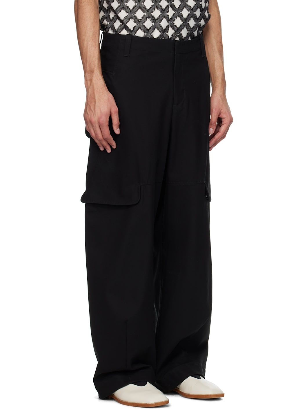 Black Index Cargo Pants - 2