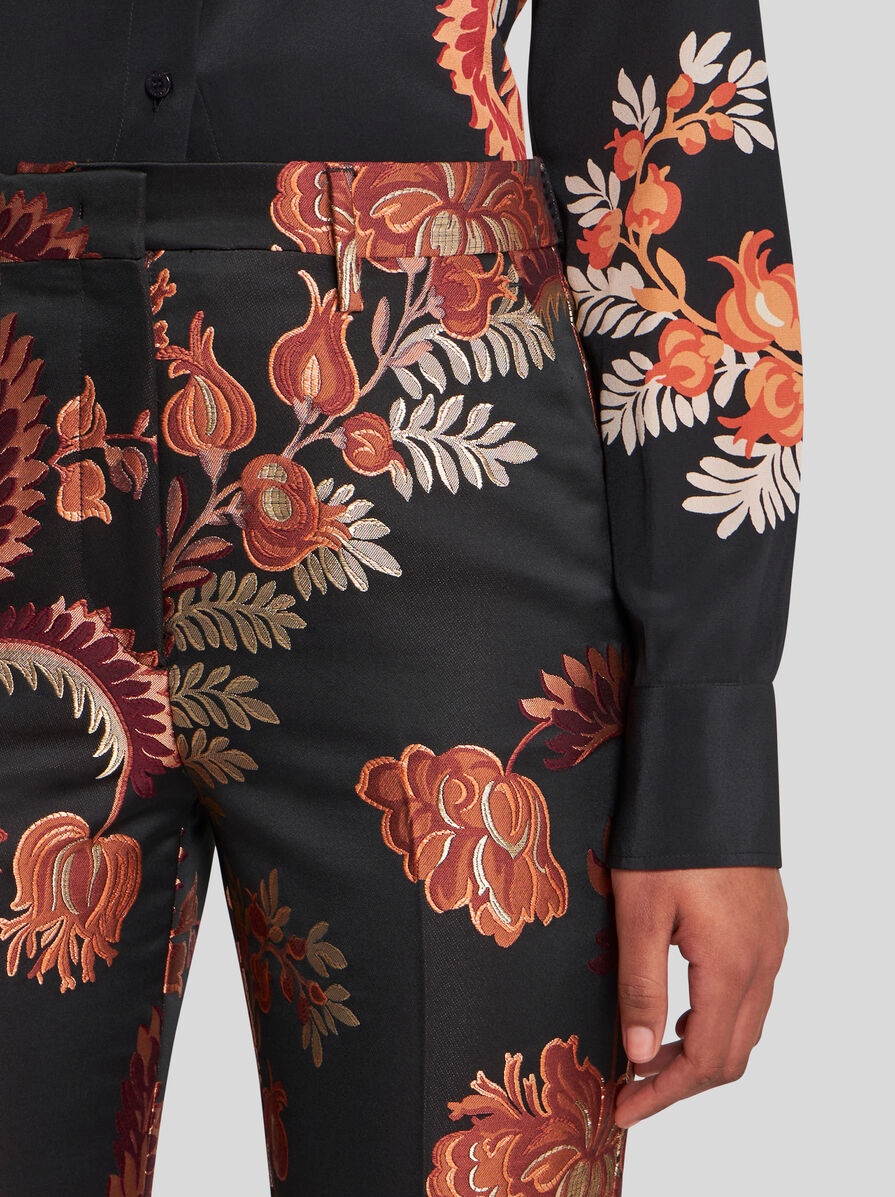 JACQUARD CIGARETTE TROUSERS - 3