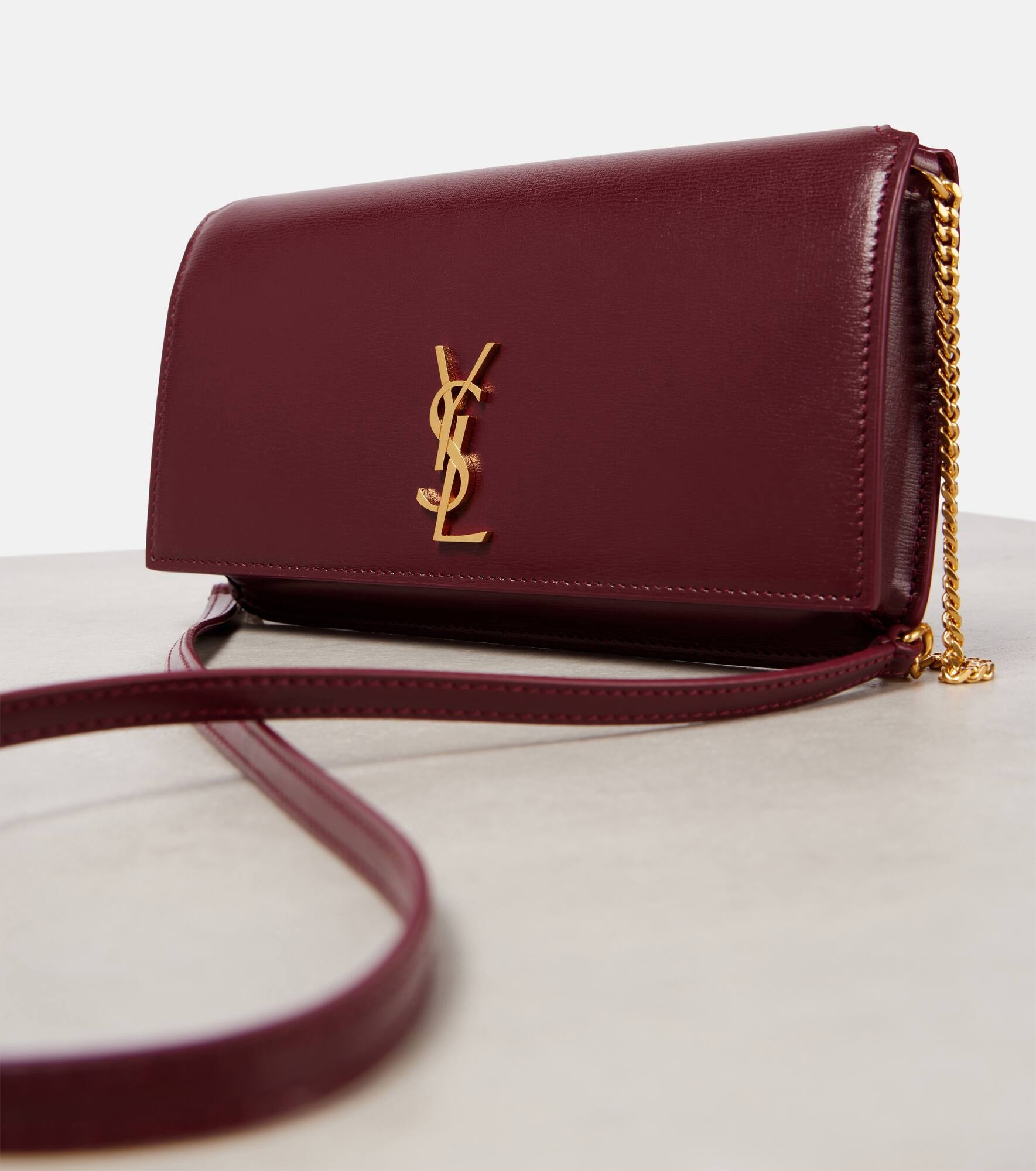 Cassandre leather crossbody bag - 6